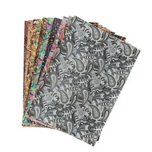 Paisley Faux Leather Craft Bundle - 10 Sheets - Boho, Western, Vintage Style